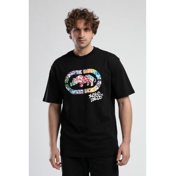 Tricou cu imprimeu logo Kingston - Rosu/Alb/Negru