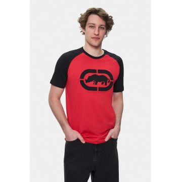 Tricou din bumbac cu imprimeu Osvaldo - Rosu/Negru