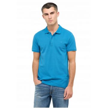 Tricou Polo Barbati -  Pierre - Regular Fit - Maneci Scurti - Cu Nasturi - Design Clasic - Bumbac - Albastru - Albastru