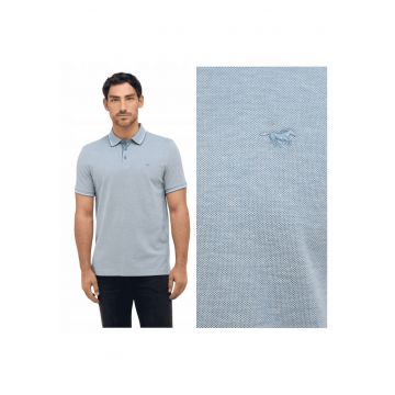 Tricou Polo Barbati -  Style Palco - Regular Fit - Maneci Scurti - Cu Nasturi - Design Clasic - Bumbac - 2XL INTL - Albastru