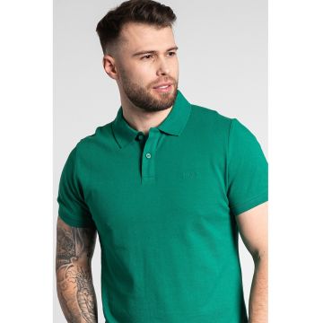 Tricou polo din bumbac pique - Verde