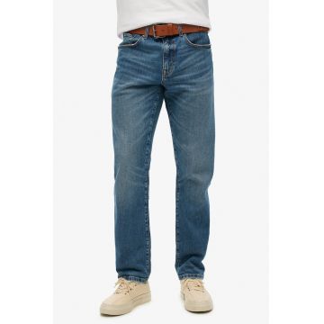 Blugi drepti slim fit din amestec de bumbac organic Vintage