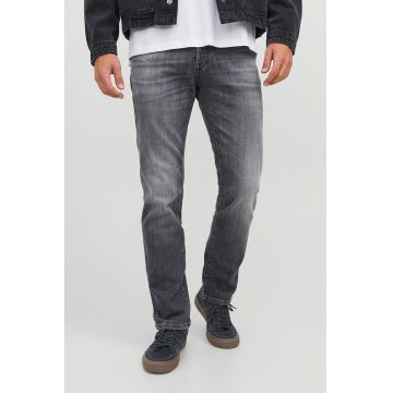 Blugi slim fit cu aspect decolorat Davis - Gri inchis