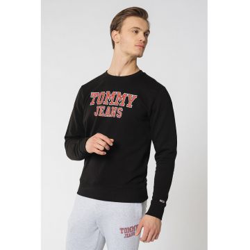 Bluza sport cu imprimeu logo - Rosu/Negru