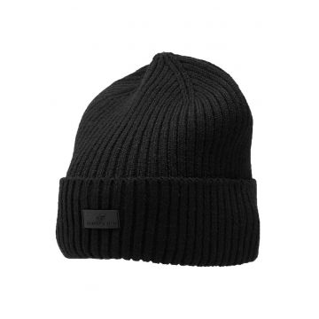 Caciula barbateasca  M317 - prajinita - negru profund - M/52-56cm