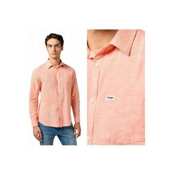 Camasa Barbati -  1pkt Shirt - Regular Fit - Cu Guler - Cu Nasturi - Design Clasic - Maneci Lungi - Bumbac - 2XL INTL - Portocaliu