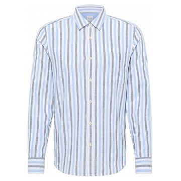 Camasa Barbati -  Style Rawlins - Regular Fit - Cu Guler - Cu Nasturi - Design Clasic - Maneci Lungi - Bumbac - Albastru