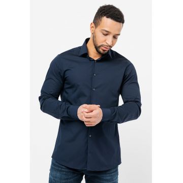 Camasa slim fit uni - Bleumarin