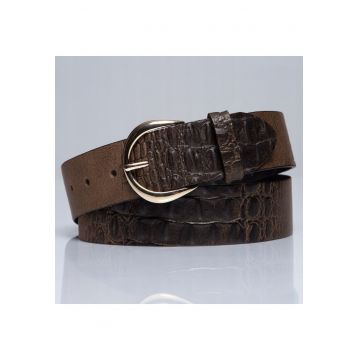 Curea barbati -  100% piele naturala - catarama metalica - 100cm - maro