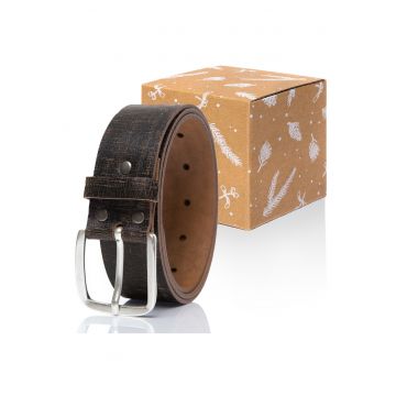 Curea barbati -  piele naturala - 90 Cm - negru