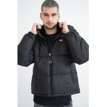 Geaca regular fit cu logo - Negru