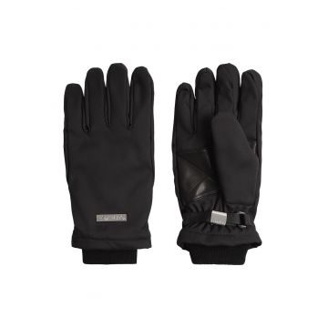 Manusi cu garnituri de piele - Negru