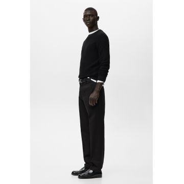 Pantaloni drepti cu pensa - Negru