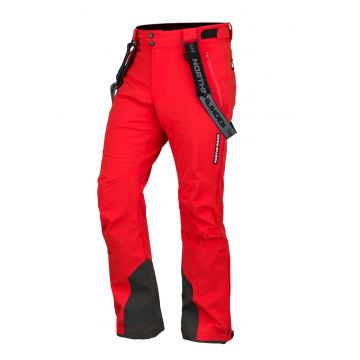Pantaloni impermeabili si rezistenti la vant - pentru schi Howard - Negru/Rosu vermillion