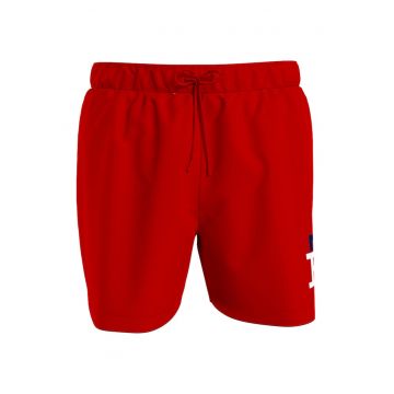 Pantaloni scurti de baie cu monograma - Rosu