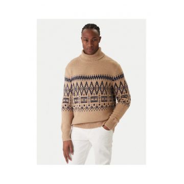 Pulover barbati  bej - fabricat moale -