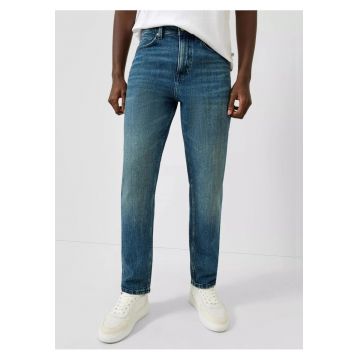 Q/S by s.Oliver Blugi barbati Devon - cu talie medie - Relaxed fit - Tapered Leg - Bleumarin inchis