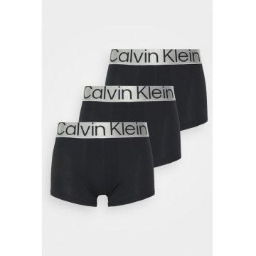 Set de boxeri cu banda logo in talie - 3 perechi - Alb/Negru