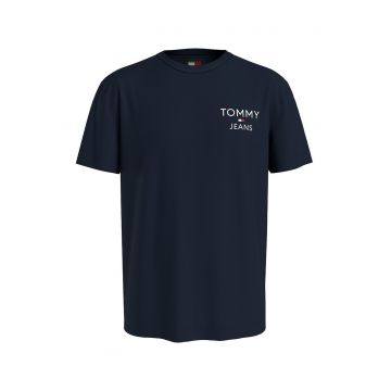 Tricou cu logo brodat pe piept - Albastru ultramarin