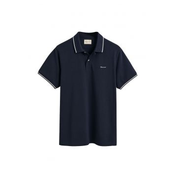 Tricou polo din material pique - Bleumarin