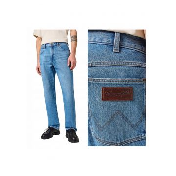 Blugi Barbati -  Frontier - Loose Fit - Talie Medie - Fermoar - Lungi - 5 Buzunare - Bumbac - W36-L32 US - Albastru