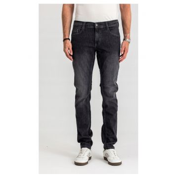 Blugi Barbati -  Oregon Tapered - Talie Joasa - 100% Bumbac - Fermoar - Lungi - 5 Buzunare - Denim Black - Negru