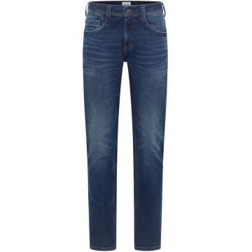 Blugi Barbati -  Style Oregon Slim - Slim Fit - Talie Joasa - Lungi - Cu Fermoar - 5 Buzunare - Bumbac - Albastru - Albastru