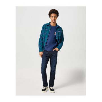 Blugi Barbati -  Texas Slim - Slim Fit - Talie Medie - Fermoar - Lungi - 5 Buzunare - Bumbac - W31-L32 US - Albastru