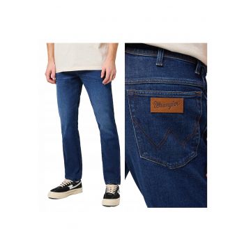 Blugi Barbati -  Texas Slim - Slim Fit - Talie Medie - Fermoar - Lungi - 5 Buzunare - Bumbac - W38-L30 US - Albastru