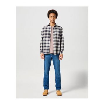 Blugi Barbati -  Texas - Straight Fit - Talie Inalta - Fermoar - Lungi - 5 Buzunare - Bumbac - W32-L34 US - Albastru