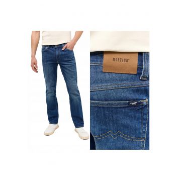Blugi Barbati -  Tramper Straight - Straight Fit - Talie Medie - Fermoar - Lungi - 5 Buzunare - Bumbac - W35-L36 US - Albastru