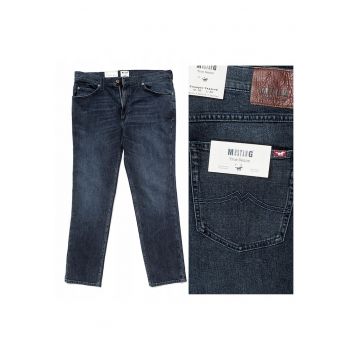 Blugi Barbati -  Tramper Tapered - Slim Fit - Talie Medie - Fermoar - Lungi - 5 Buzunare - Bumbac - - Albastru