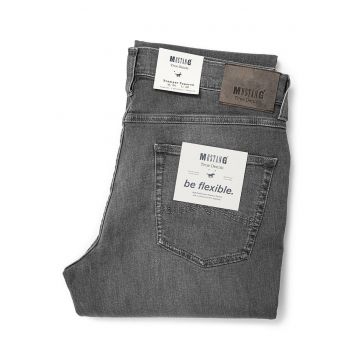 Blugi Barbati -  Tramper Tapered - Slim Fit - Talie Medie - Fermoar - Lungi - 5 Buzunare - Bumbac - - Gri