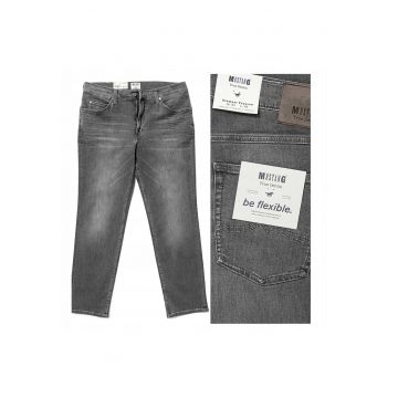 Blugi Barbati -  Tramper Tapered - Slim Fit - Talie Medie - Fermoar - Lungi - 5 Buzunare - Bumbac - - Gri