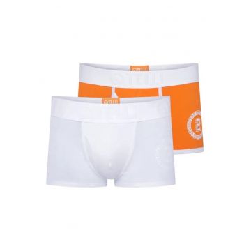 Boxeri barbati Robert Kupisz x  set de 2 perechi alb-portocaliu - Portocaliu