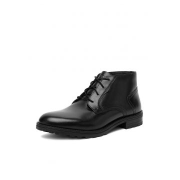 Ghete barbati -  CEO-DEEP-03 - piele naturala - negru -
