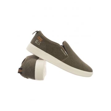 Mocasini barbati  Carrera CVS - masliniu - material sintetic - material textil - slip-on -