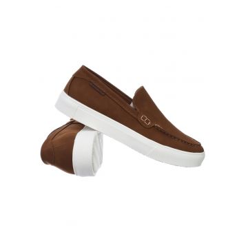 Mocasini barbati -  Panarea SD - culoare maro - material textil si sintetic -