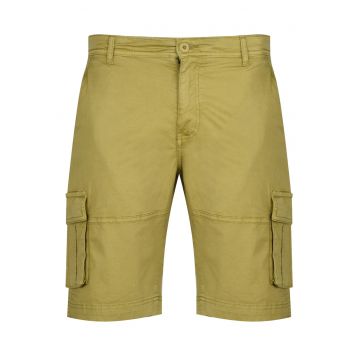 Pantaloni scurti barbati -  bumbac/elastan - Verde masliniu