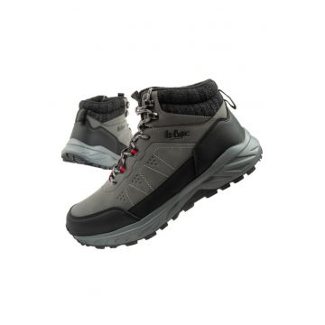 Pantofi de drumetie de iarna  pentru barbati cu bareta izolata la glezna - gri - Gri
