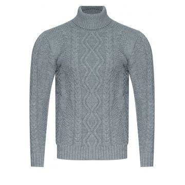 Pulover barbati -  3157 - gri - lana - croiala regulara