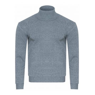 Pulover barbati -  S8526 - guler rulat - gri deschis - fabrica originala