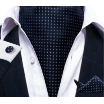 Set cravata / esarfa Ascot + batista + butoni, model 4