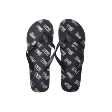 Slapi barbati  negru/alb -