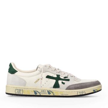 Sneakers bărbați Premiata BSKT Clay albi din piele 1691BP7623A