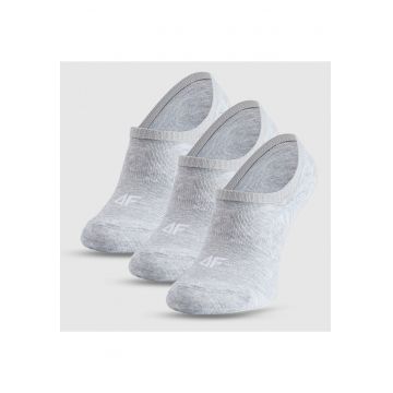 Sosete Talpici Barbati  Sportstyle - 3 Perechi - No-Show - Gri Deschis - Marimi 39 - Confort si Durabilitate - 66% Bumbac