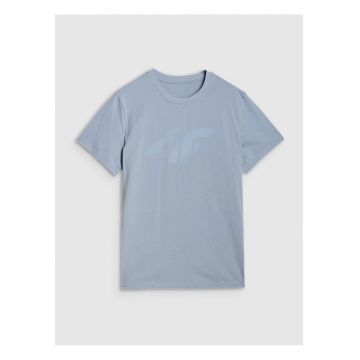 Tricou barbati  albastru - bumbac 100% - regular fit - imprimeu logo