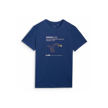 Tricou Barbati  Athletic Club - 100% Bumbac - Bleumarin - Sport - Bleumarin