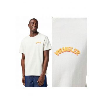 Tricou Barbati -  Graphic Tee - Regular Fit - Decolteu Rotund - Cu Logo - Design Clasic - Maneci Scurti - Bumbac - XL INTL - Alb