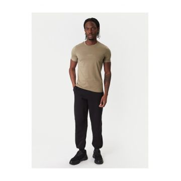 Tricou barbati  kaki - bumbac